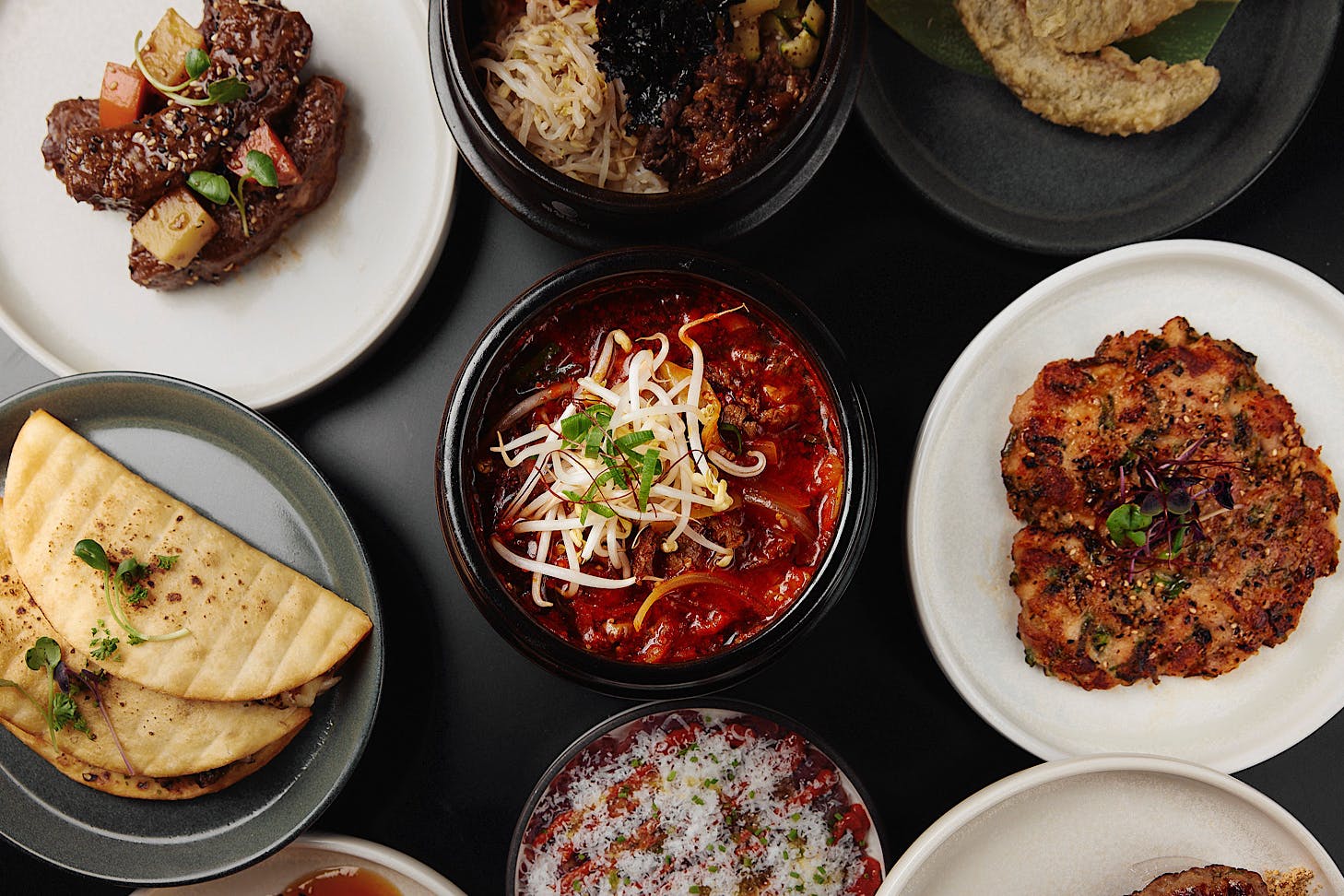 A number of delicious-looking Korean dishes which you can feast on for cheap.